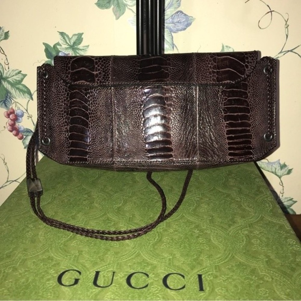 RARE Gucci/Tom Ford Ostrich Leg Leather Bag